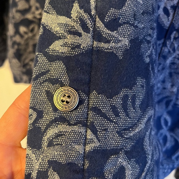 Alfred Dunner Blue and Gray Floral Jacket - Picture 3 of 5